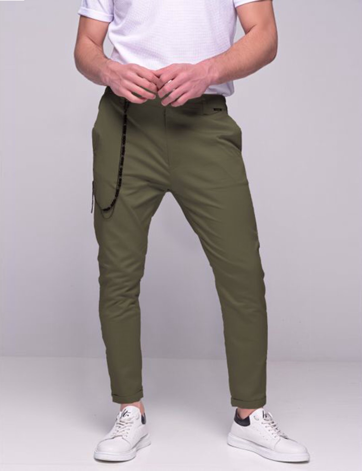 Ben Tailor Ανδρικό χακί παντελόνι Royal 0580Q